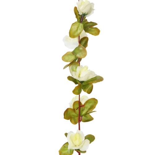 Kunstige blomsterguirlander 6 stk. 250 cm hvid