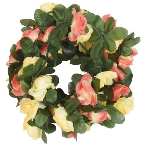 Blomsterguirlander til jul 6 stk. 250 cm forårsfarver