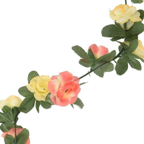 Blomsterguirlander til jul 6 stk. 250 cm forårsfarver