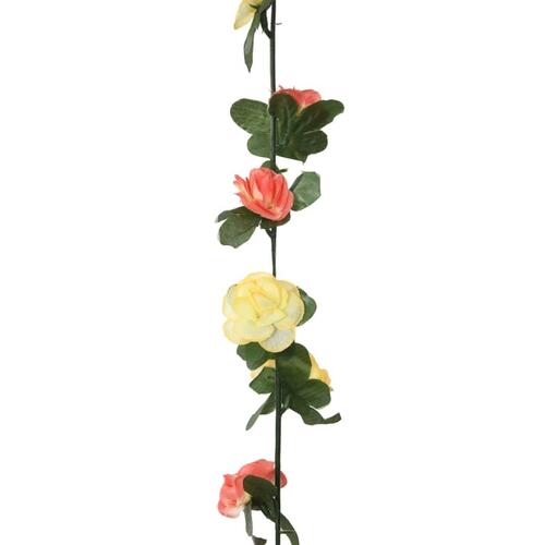 Blomsterguirlander til jul 6 stk. 250 cm forårsfarver