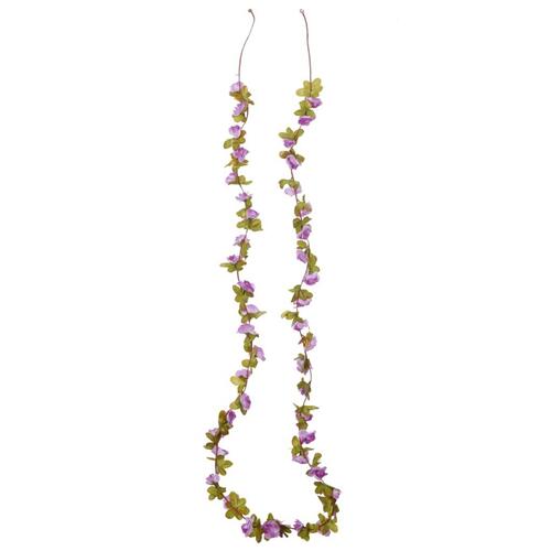 Blomsterguirlander til jul 6 stk. 250 cm lyslilla