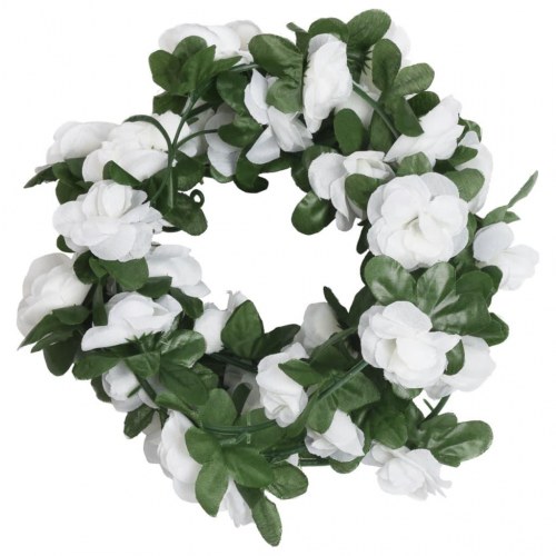 Blomsterguirlander til jul 6 stk. 250 cm forår hvid
