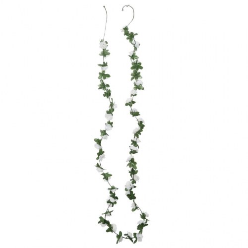 Blomsterguirlander til jul 6 stk. 250 cm forår hvid