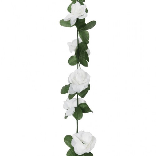 Blomsterguirlander til jul 6 stk. 250 cm forår hvid