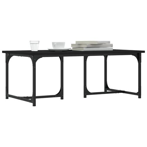 Sofabord 90x50x35 cm konstrueret træ sort