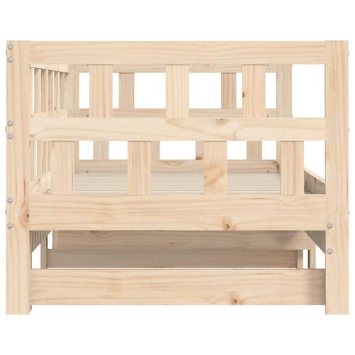 Daybed med udtræk 90x190 cm massivt fyrretræ