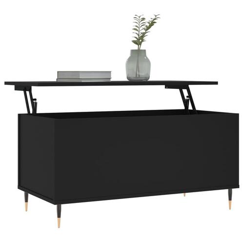 Sofabord 90x44,5x45 cm konstrueret træ sort