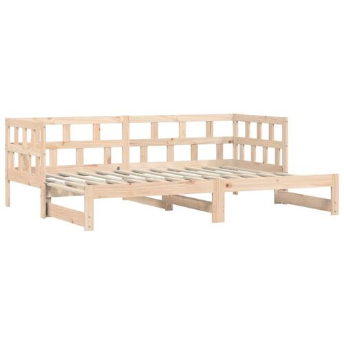 Daybed med udtræk 80x200 cm massivt fyrretræ