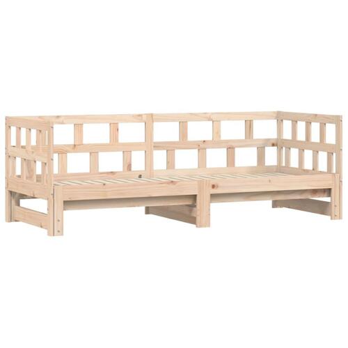 Daybed med udtræk 80x200 cm massivt fyrretræ