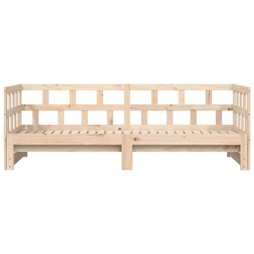 Daybed med udtræk 80x200 cm massivt fyrretræ