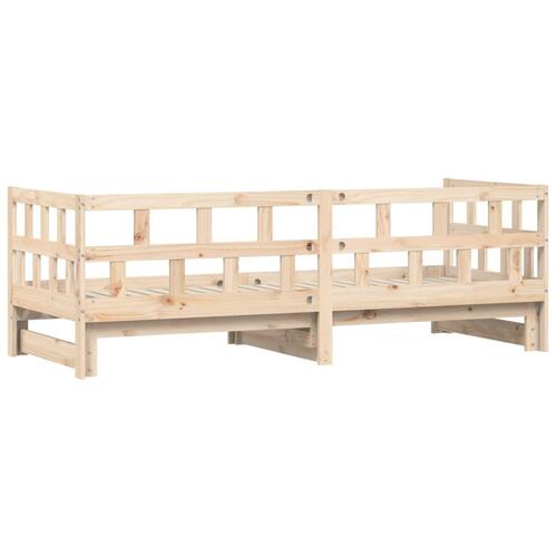 Daybed med udtræk 80x200 cm massivt fyrretræ