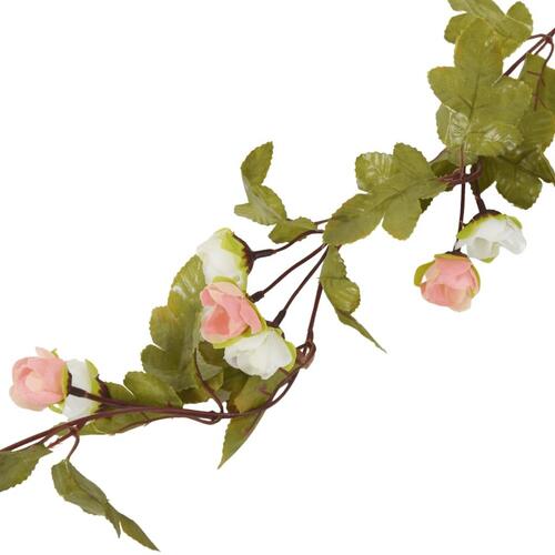 Blomsterguirlander til jul 6 stk. 215 cm champagnefarvet