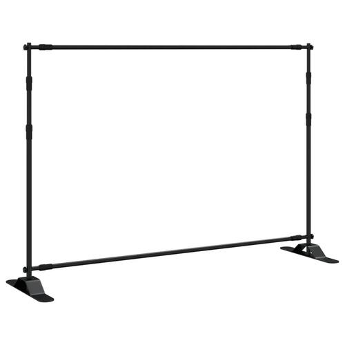 Stativ til fotobaggrund 2 stk. 305x243 cm stål sort