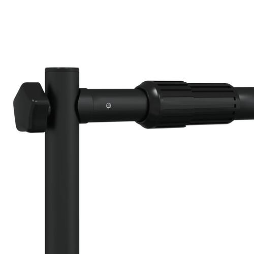 Stativer til fotobaggrund 2 stk. 254x243 cm stål sort
