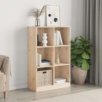 Bogreol 70x33x110 cm massivt fyrretræ