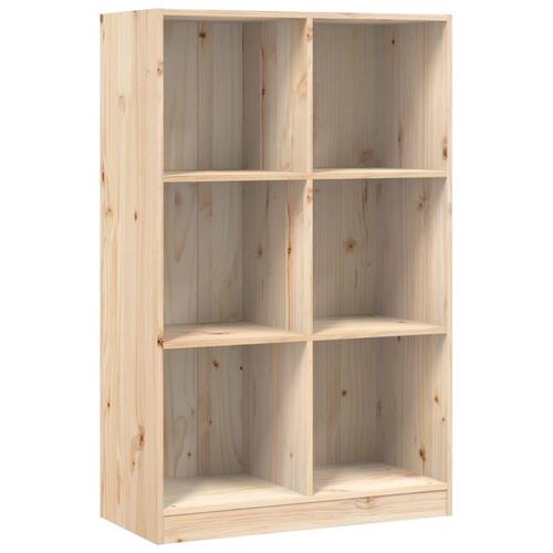 Bogreol 70x33x110 cm massivt fyrretræ