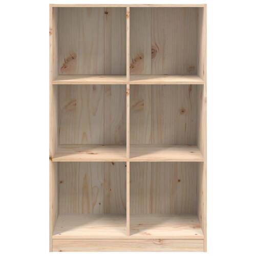 Bogreol 70x33x110 cm massivt fyrretræ