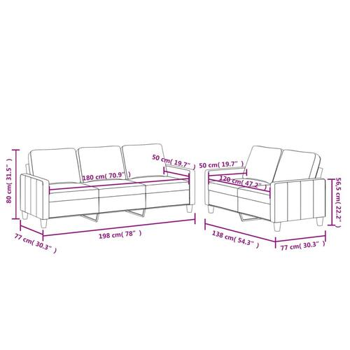 2 personers sofa med hynder kunstlæder cappuccinofarvet
