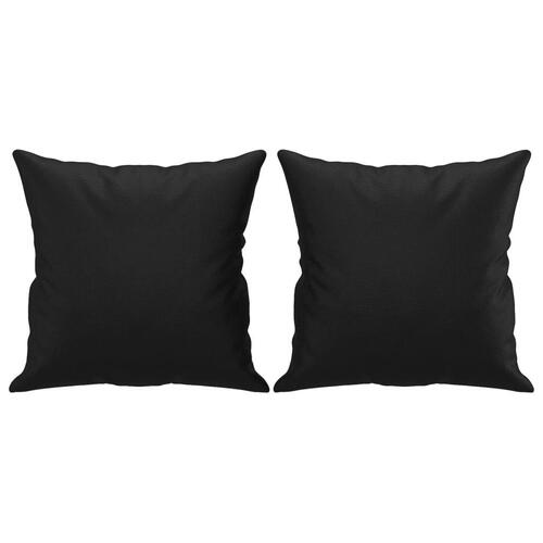 3 personers sofa med puder kunstlæder sort