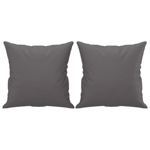 3 personers sofa med puder kunstlæder grå