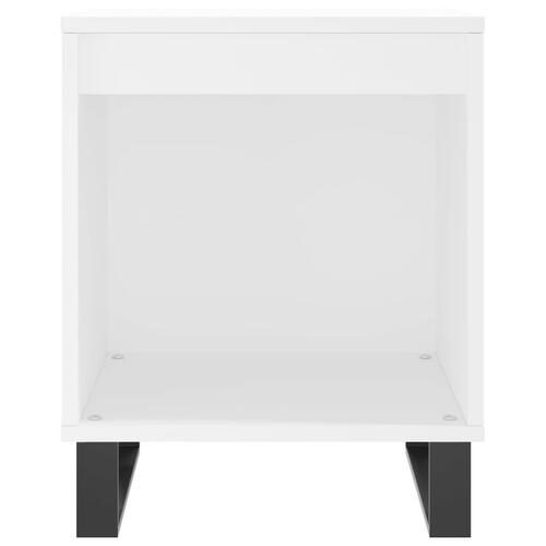 Sengebord 40x35x50 cm konstrueret træ hvid