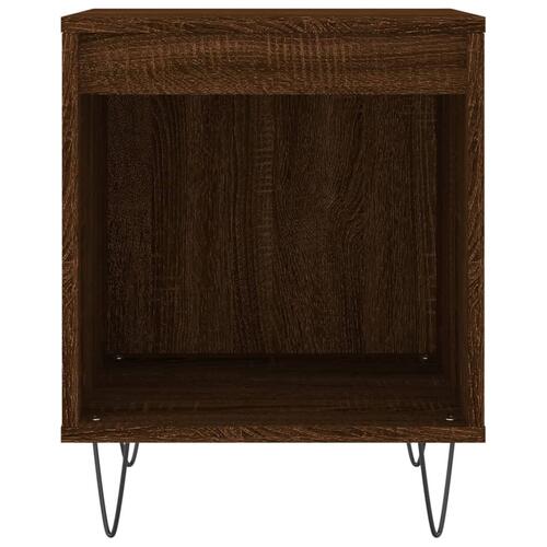 Sengebord 40x35x50 cm konstrueret træ brun egetræsfarve