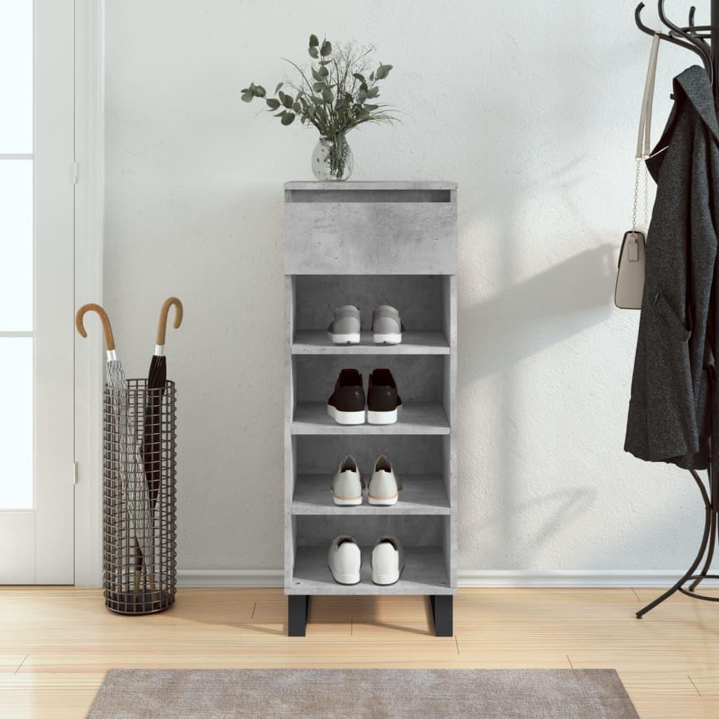 Skoreol 40x36x105 cm konstrueret træ betongrå billede