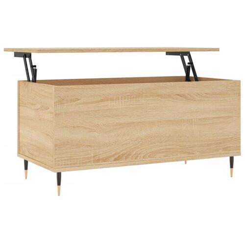 Sofabord 90x44,5x45 cm konstrueret træ sonoma-eg