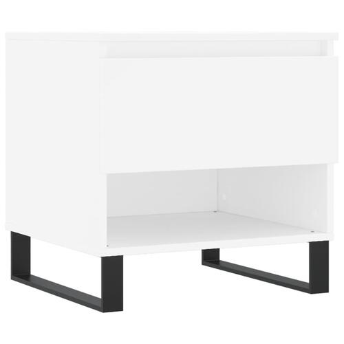 Sofabord 50x46x50 cm konstrueret træ hvid