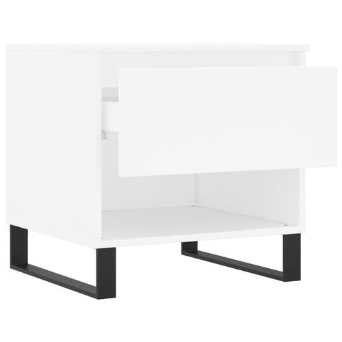 Sofabord 50x46x50 cm konstrueret træ hvid