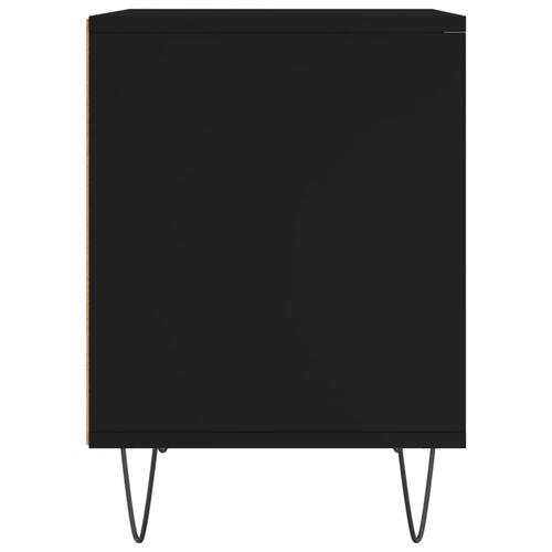 Sengeborde 2 stk. 40x35x50 cm konstrueret træ sort