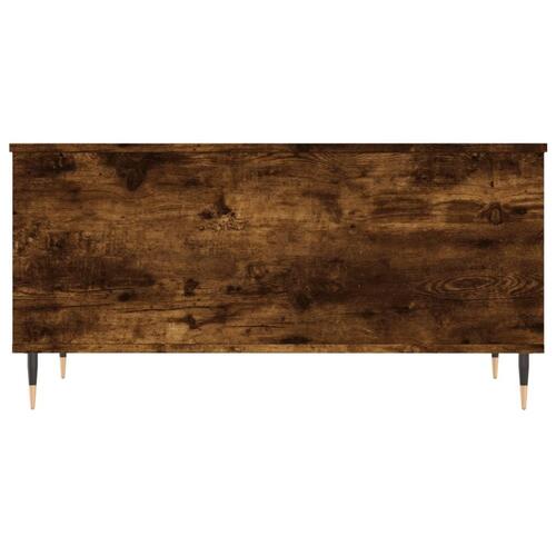 Sofabord 90x44,5x45 cm konstrueret træ røget egetræsfarve
