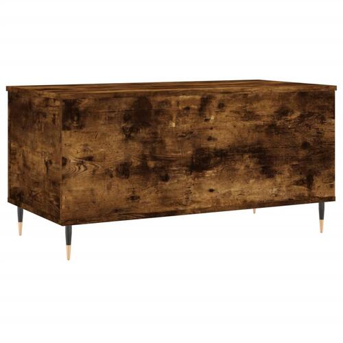Sofabord 90x44,5x45 cm konstrueret træ røget egetræsfarve