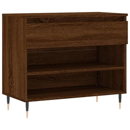 Skoreol 70x36x60 cm konstrueret træ brun egetræsfarve