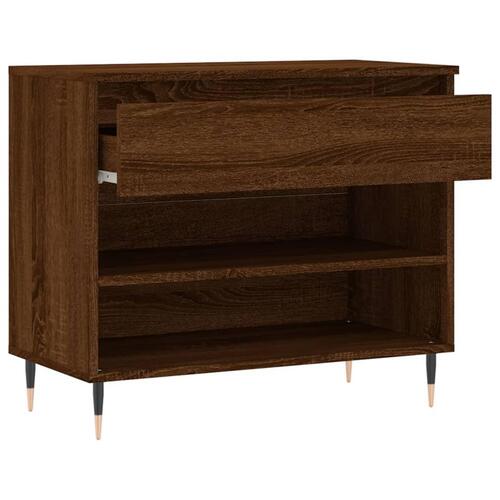 Skoreol 70x36x60 cm konstrueret træ brun egetræsfarve