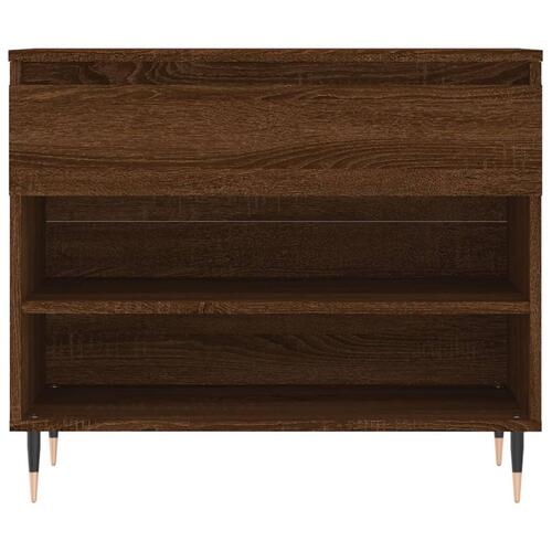 Skoreol 70x36x60 cm konstrueret træ brun egetræsfarve
