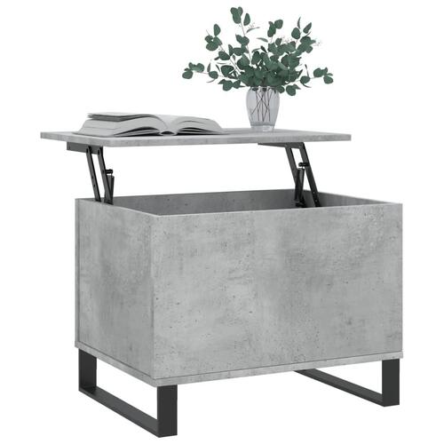 Sofabord 60x44,5x45 cm konstrueret træ betongrå