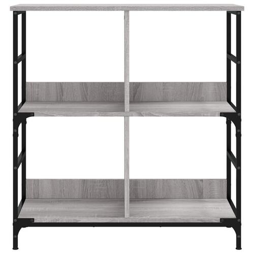Bogreol 78,5x33x82 cm konstrueret træ grå sonoma-eg
