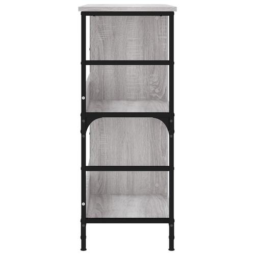 Bogreol 78,5x33x82 cm konstrueret træ grå sonoma-eg