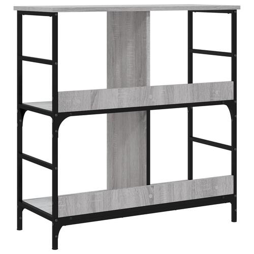 Bogreol 78,5x33x82 cm konstrueret træ grå sonoma-eg