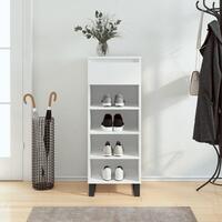 Skoreol 40x36x105 cm konstrueret træ hvid højglans