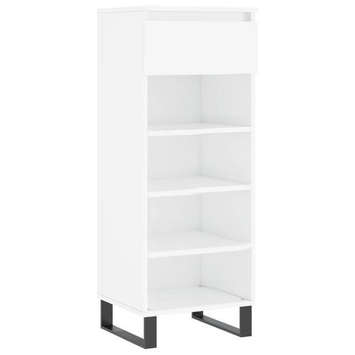 Skoreol 40x36x105 cm konstrueret træ hvid højglans