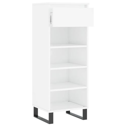 Skoreol 40x36x105 cm konstrueret træ hvid højglans