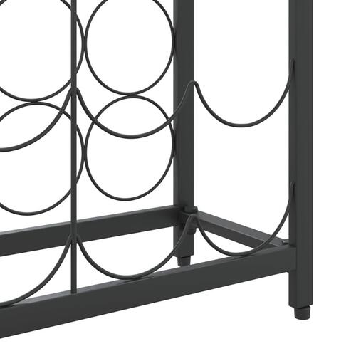 Vinreol til 95 flasker 54x18x200 cm smedejern sort