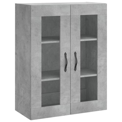 Vægskab 69,5x34x90 cm konstrueret træ betongrå
