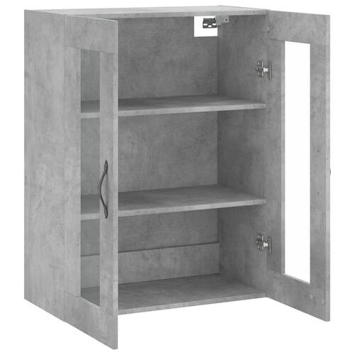 Vægskab 69,5x34x90 cm konstrueret træ betongrå