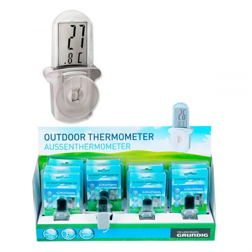 Grundig digitalt termometer med sugekop - hvid