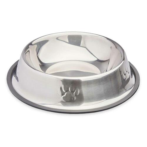 Hund Feeder Sølvfarvet Grå Gummi Metal 26 x 7 x 26 cm (12 enheder)