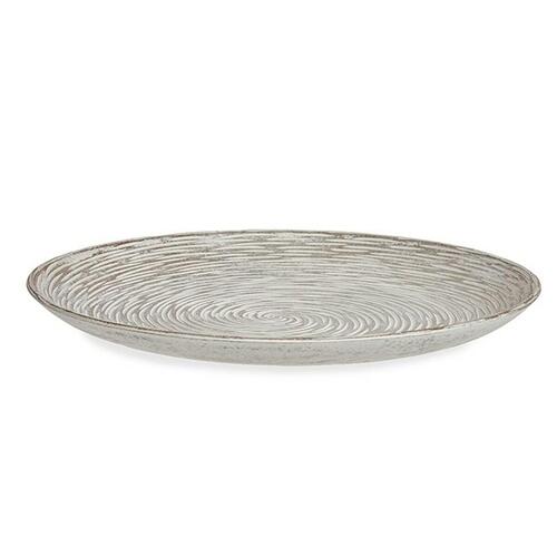 Borddekoration Spiral Hvid Træ MDF 34,5 x 3 x 34,5 cm (6 enheder)