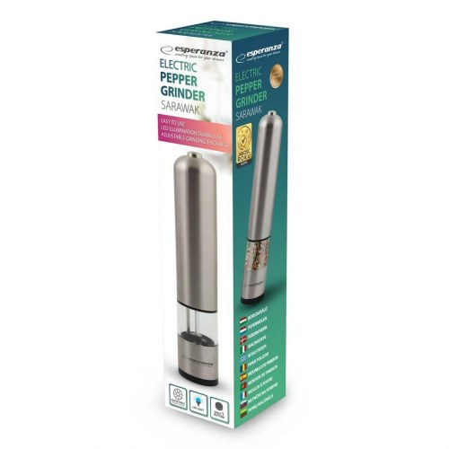 Esperanza EKP002 elektrisk krydderikværn i rustfrit stål